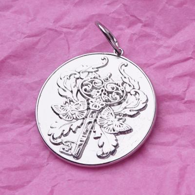 Talisman Biene, versilbert mit 999er Feinsilber, Amulett L